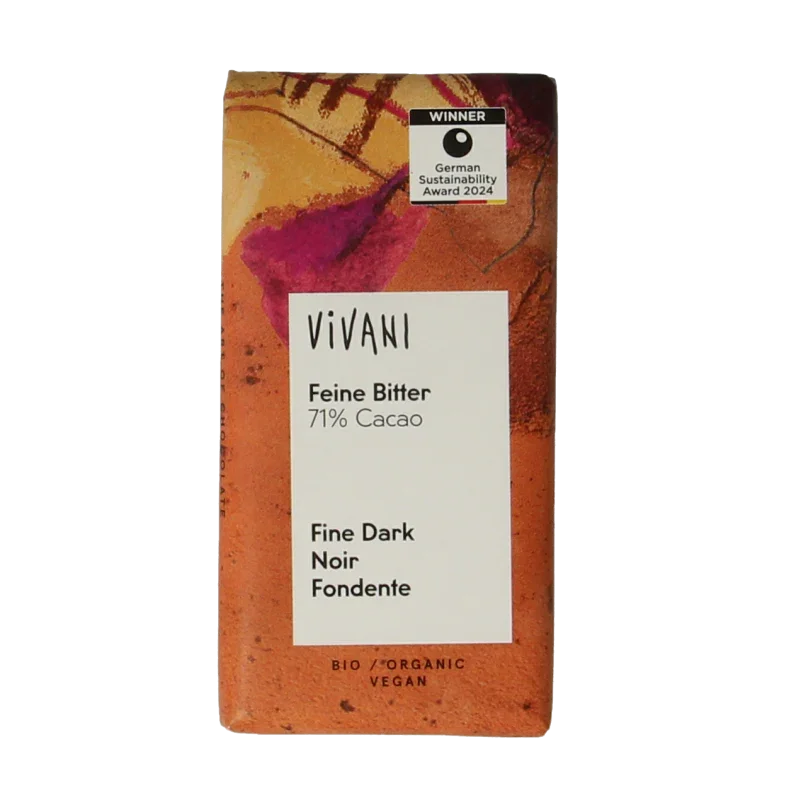 Vivani Chocolade minibars puur 71% bio 12.5 Gram