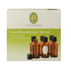 Primavera Lege flessen set 6x50ml schenkdop bruin glas 1 Set