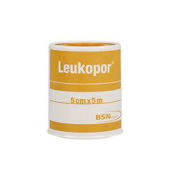 Leukopor Hechtpleister 5m x 5cm 1.00 Stuks