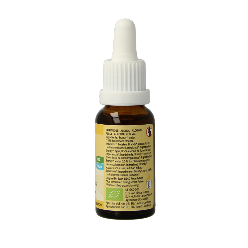 Bach Bloesem Bach bloesemremedies impatiens bio 20 Milliliter