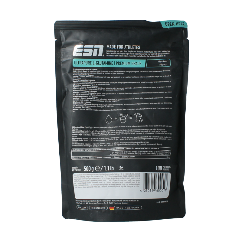 ESN Ultrapure L-glutamine powder 500 Gram