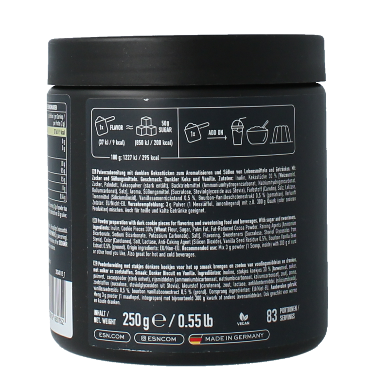 ESN Flavn tasty black & white vanilla 250 Gram