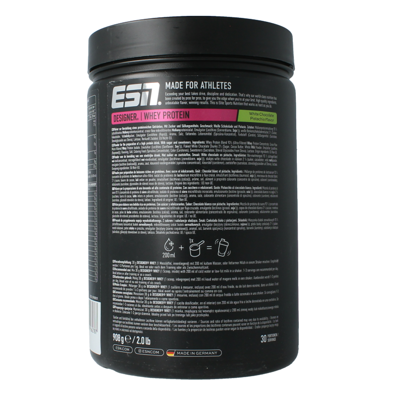 ESN Designer whey protein white chocolate pistache 908 Gram