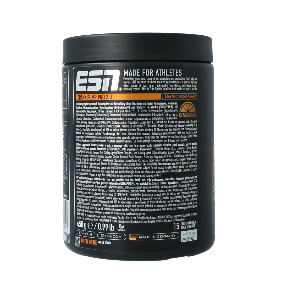 ESN Crank pump pro 2.0 electric lemon 450.00 Gram