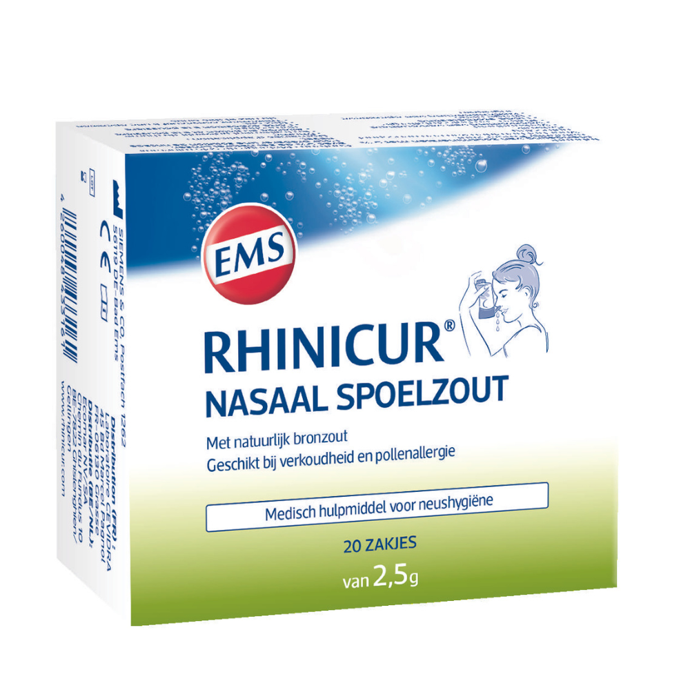 Rhinicur Neus spoelzout 2.5 gram 20 Stuks
