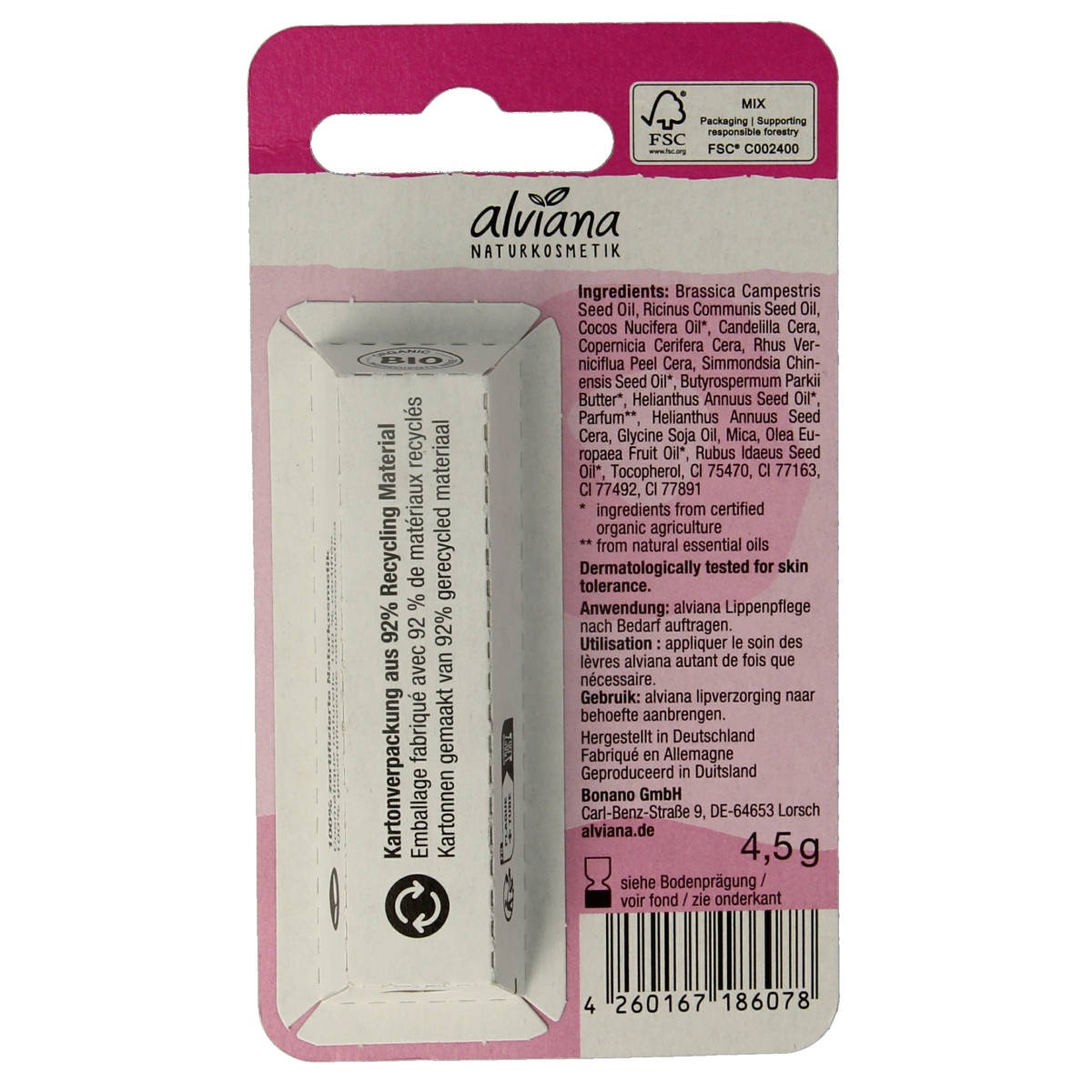 Alviana Lipverzorging sweet pink 4.50 Gram