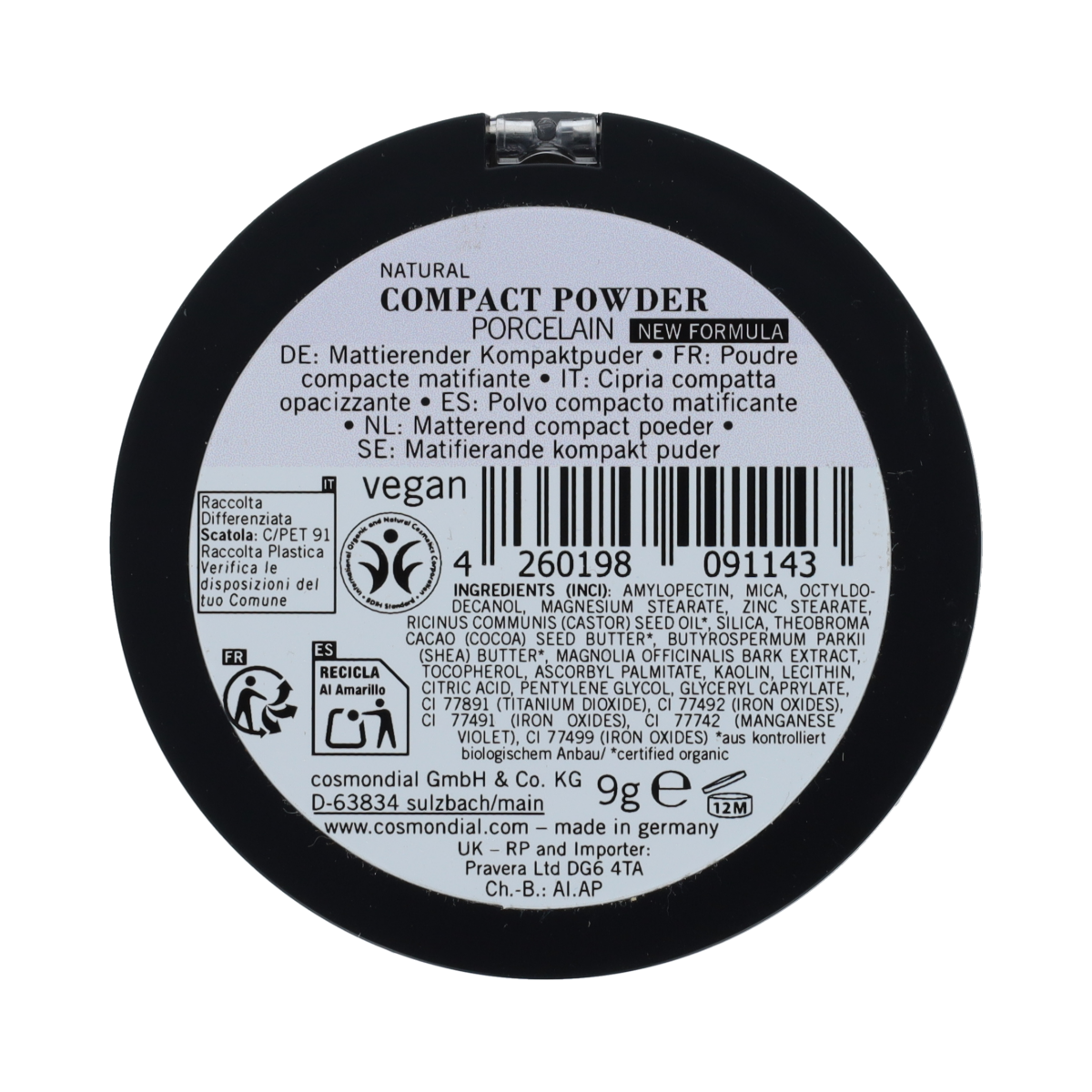 Benecos natural beauty Natural compact powder porcelain 9.00 Gram