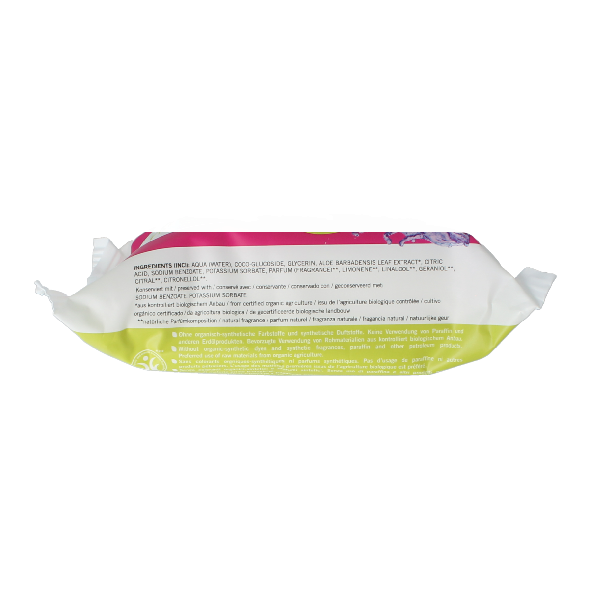 Benecos natural beauty Vegan happy reinigingsdoekjes 25.00 Stuks