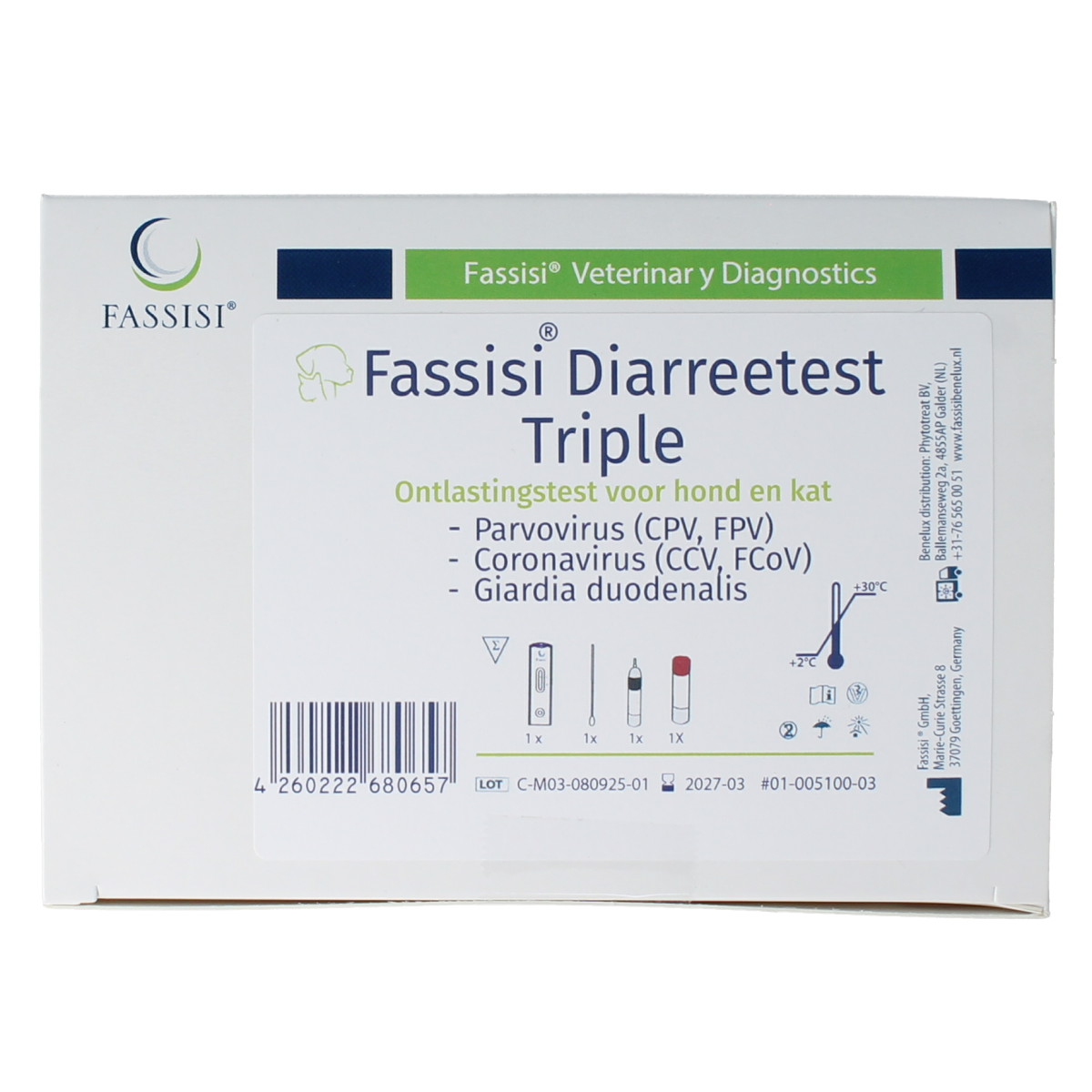 Fassisi Diarree sneltest triple 1.00 Stuks