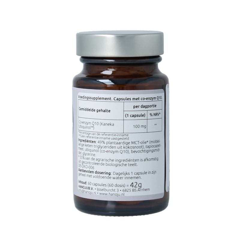 Hanoju Ubiquinol kaneka actief & vegan 60 Capsules