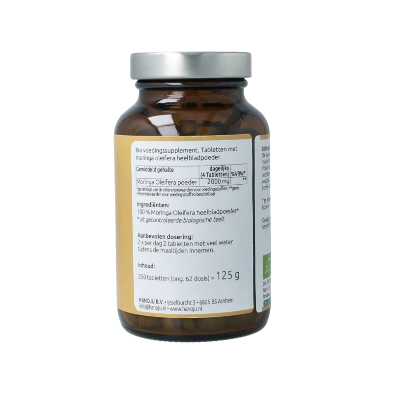 Hanoju Moringa bladpoeder 500mg 250 Tabletten