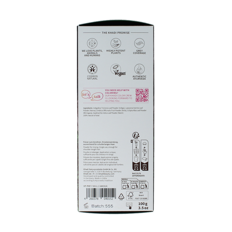 Khadi Haarkleur natural hazel 100 Gram