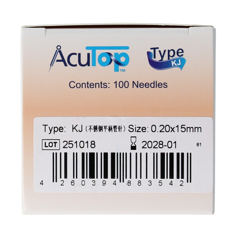 AcuTop KJ-T dry needle naald 0.20 x 15mm 100 Stuks