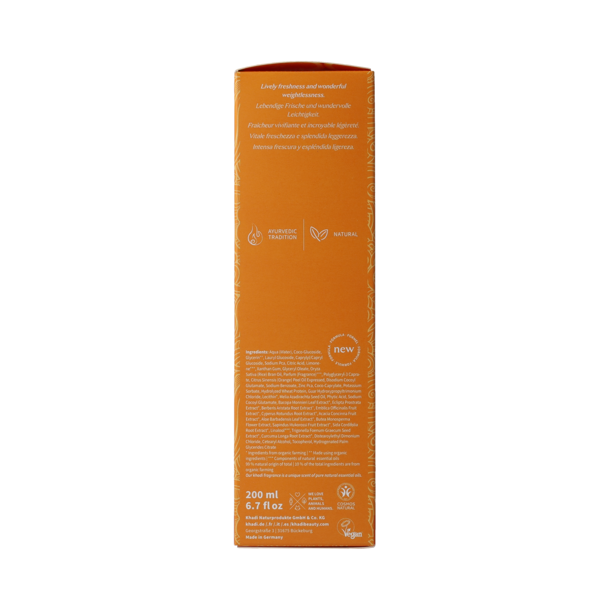 Khadi Shampoo elixer orange vitality 200.00 Milliliter