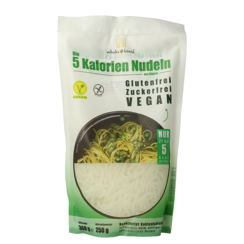 Schultz & Konig 5 Calorieen noedels kelp alginaat 360 Gram