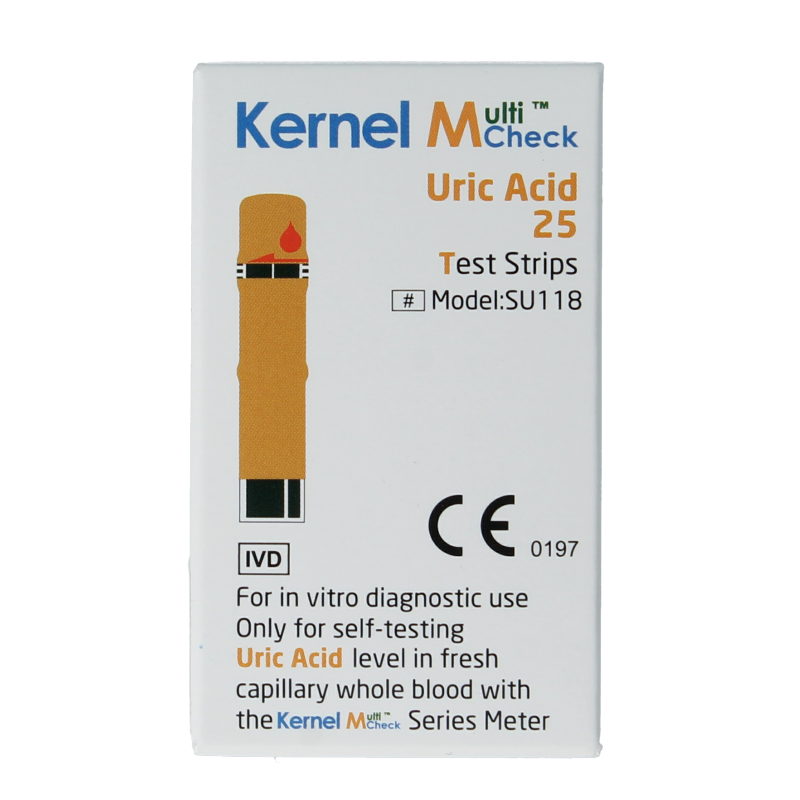 Testjezelf Multicheck urinezuur teststrip 25 Stuks