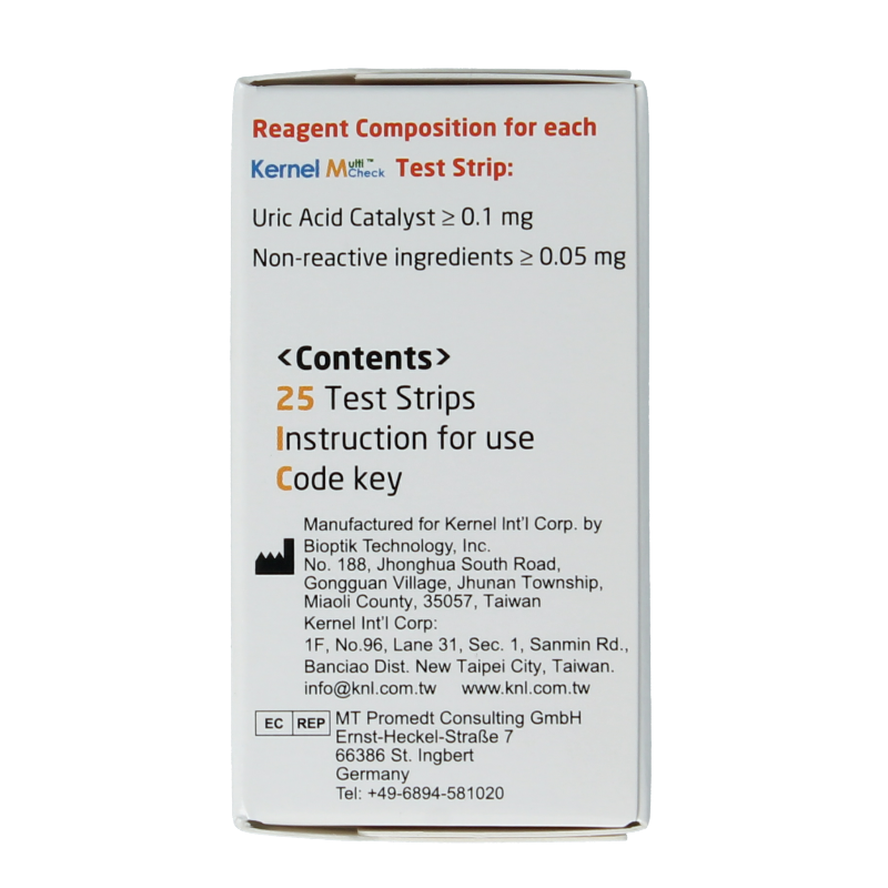 Testjezelf Multicheck urinezuur teststrip 25 Stuks