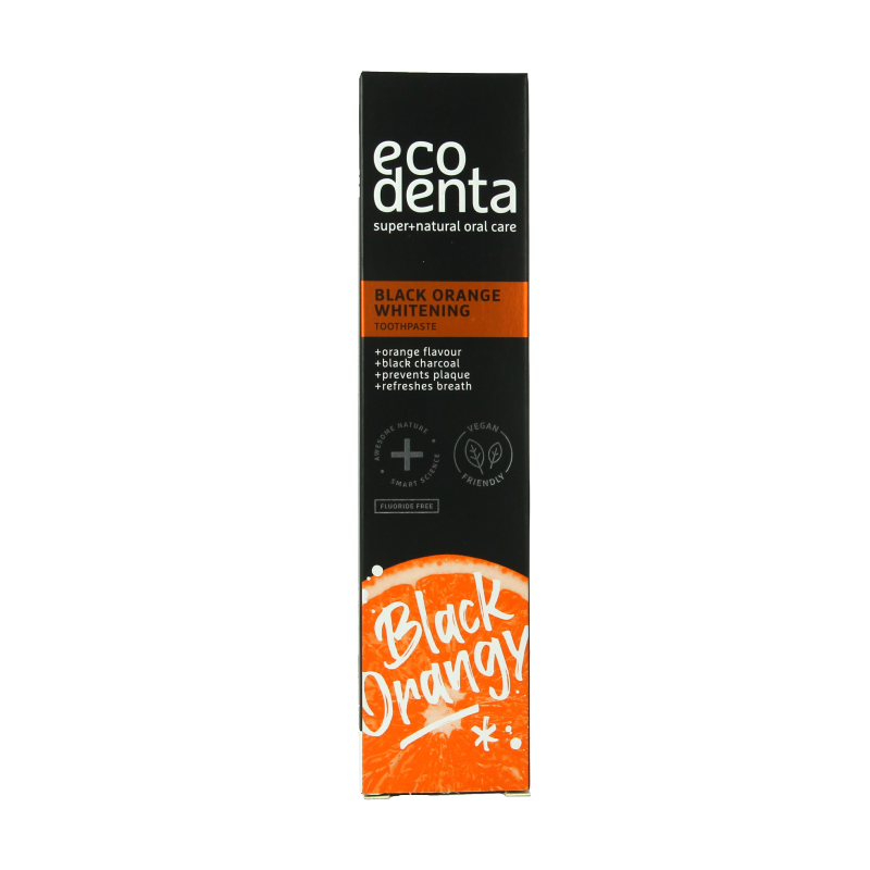 Ecodenta Tandpasta black orange whitening 100 Milliliter
