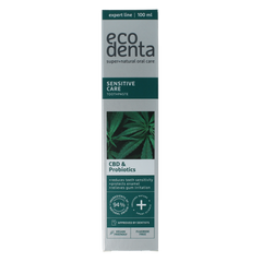 Ecodenta Tandpasta sensitive CBD probiotica expert line 100.00 Milliliter
