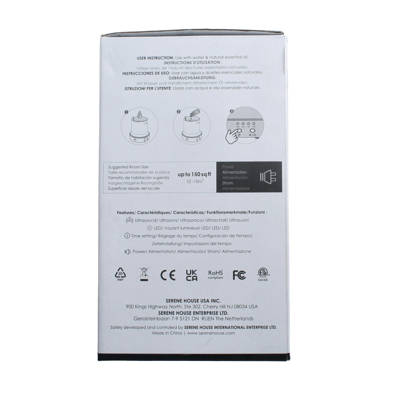 Serene House Aroma diffuser vapor antraciet 1 Stuks