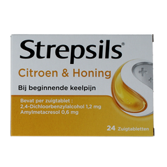 Strepsils Citroen & honing 24 Zuigtabletten