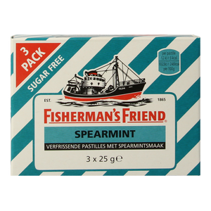 Fisherman's Friend Spearmint senza zucchero 3-pack 25 Gram