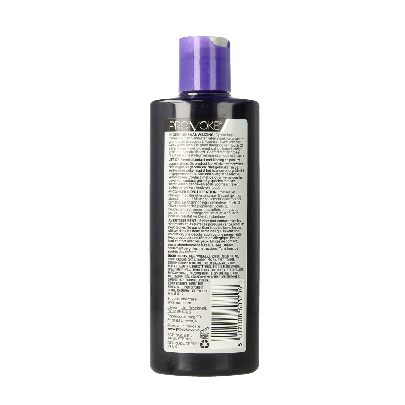 Provoke Shampoo touch of silver brightening  200 Milliliter