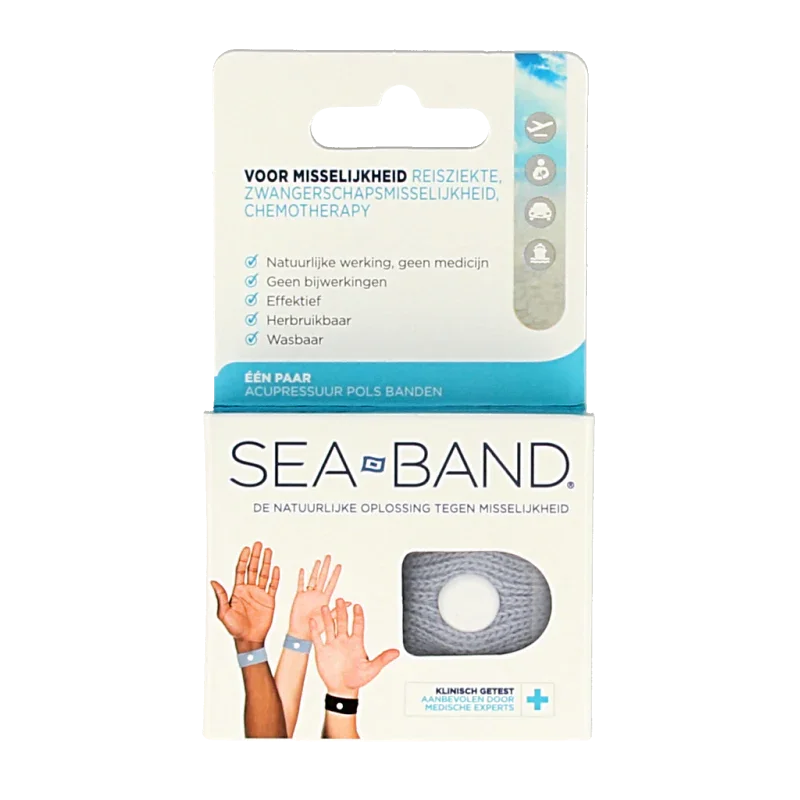 Sea Band Polsband volwassenen grijs 1 Paar
