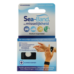 Sea Band Polsband volwassenen zwart 1.00 Paar