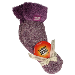 Heat Holders Ladies lounge socks maat  4-8 (37-42) lila mauve/c 1 Paar