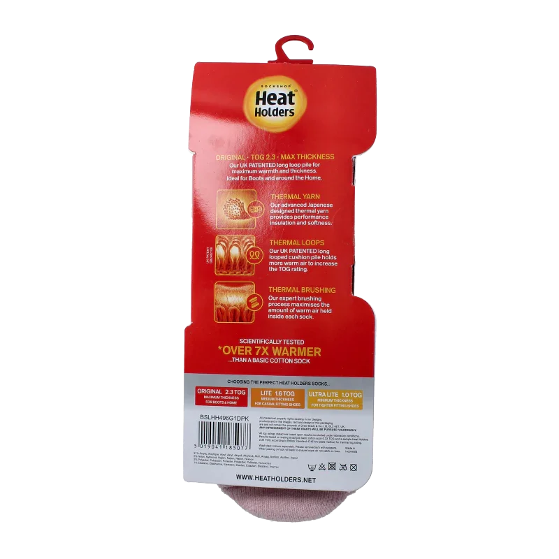 Heat Holders Anti slip socks dusted pink 1 Paar