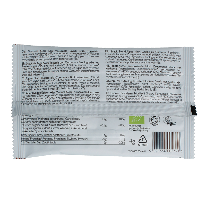 Clearspring Seaveg - Crispies turmeric bio 4 Gram