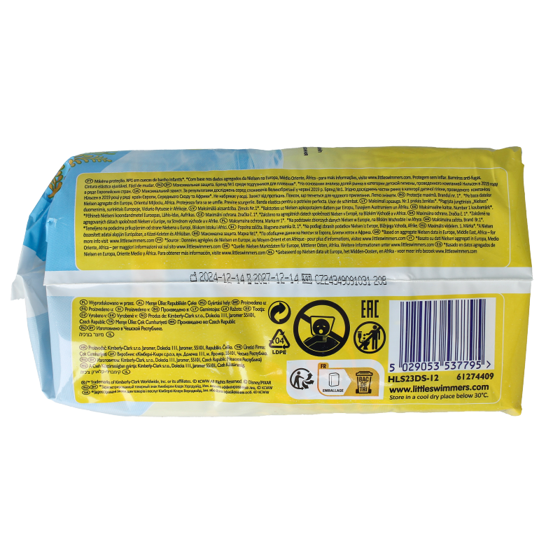 Huggies Little swimmers luiers 2-3 3-7 kg 12 Stuks