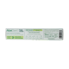 Aloe Dent Tandpasta aloe vera triple action with fluor 100.00 Milliliter