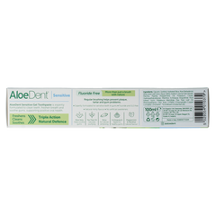 Aloe Dent Tandpasta aloe vera sensitive fluor free 100.00 Milliliter