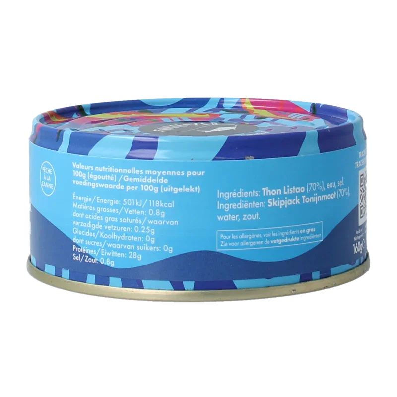 Fish 4 Ever Tonijnstukken in water 160 Gram