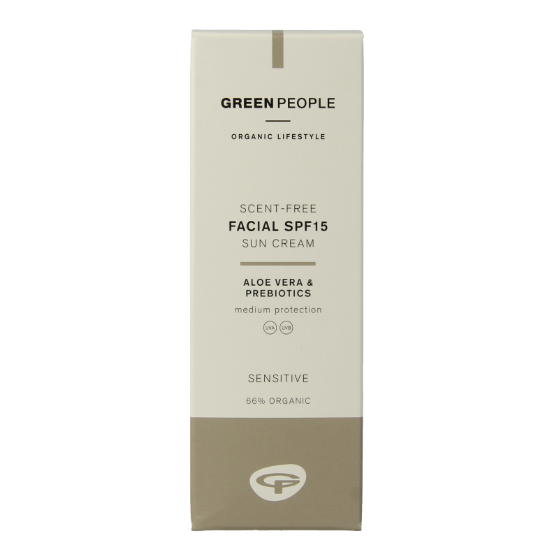 Green People Suncream face scent free SPF15 50 Milliliter