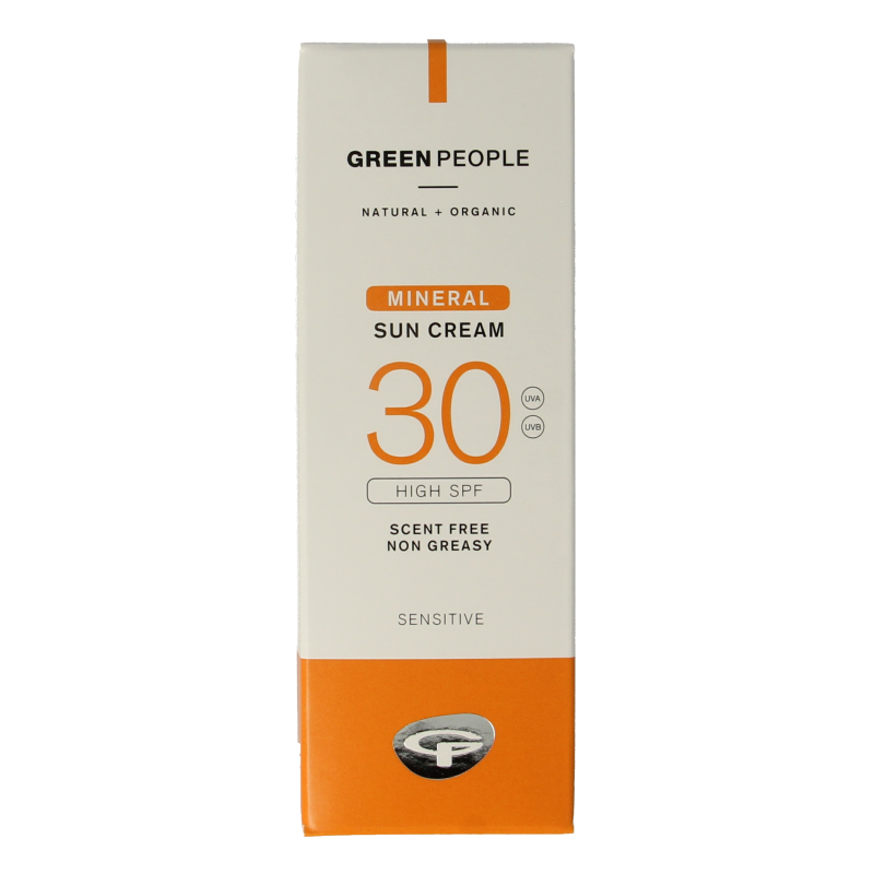 Green People Suncream scent free mineral SPF30 50 Milliliter