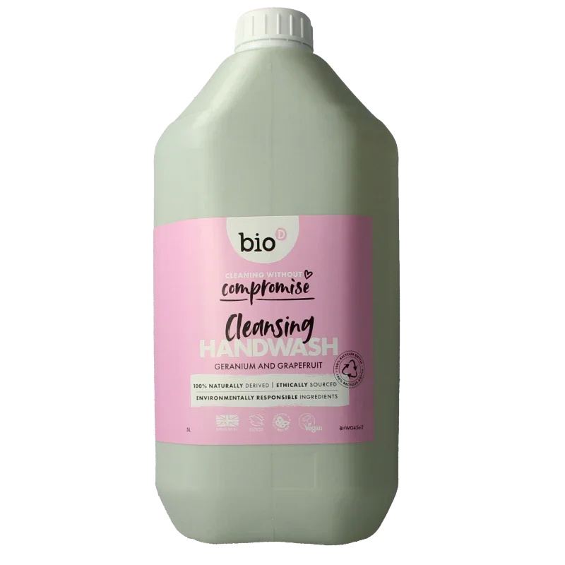 Bio-D Handzeep vloeibaar geranium & grapefruit 5 Liter