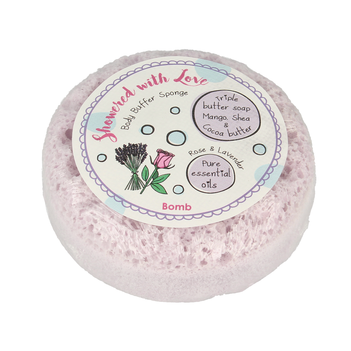 Bomb Cosmetics shower sponge with love  1.00 Stuks