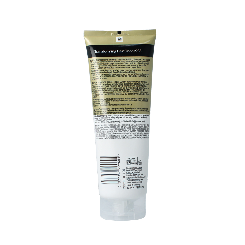 John Frieda Blond+ repair bond building shampoo 250 Milliliter