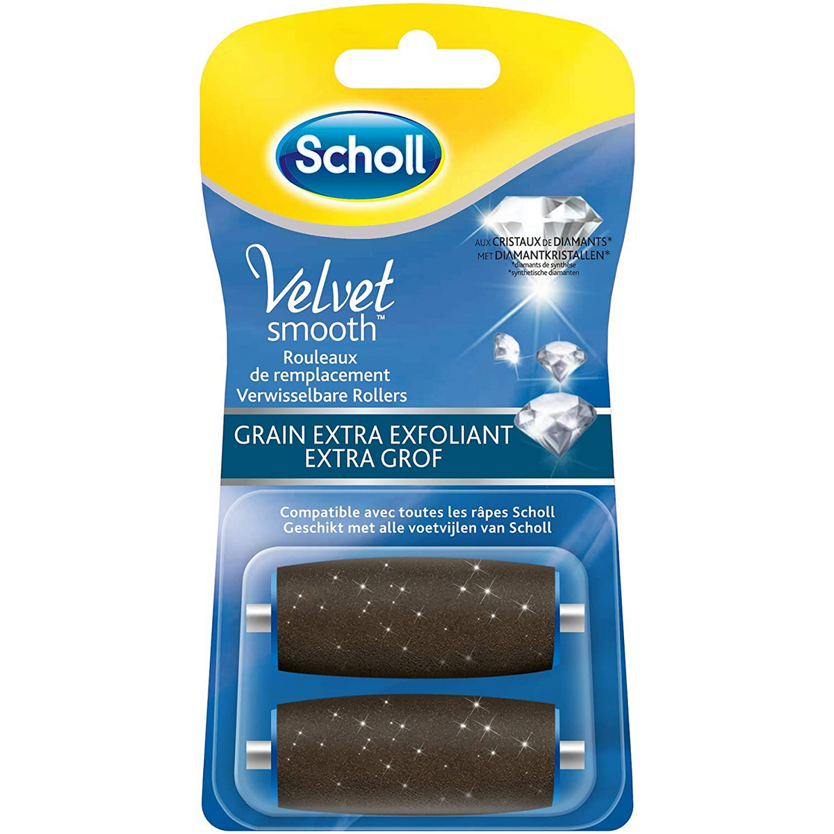 Scholl Velvet smooth refill grof diamond 2 Stuks
