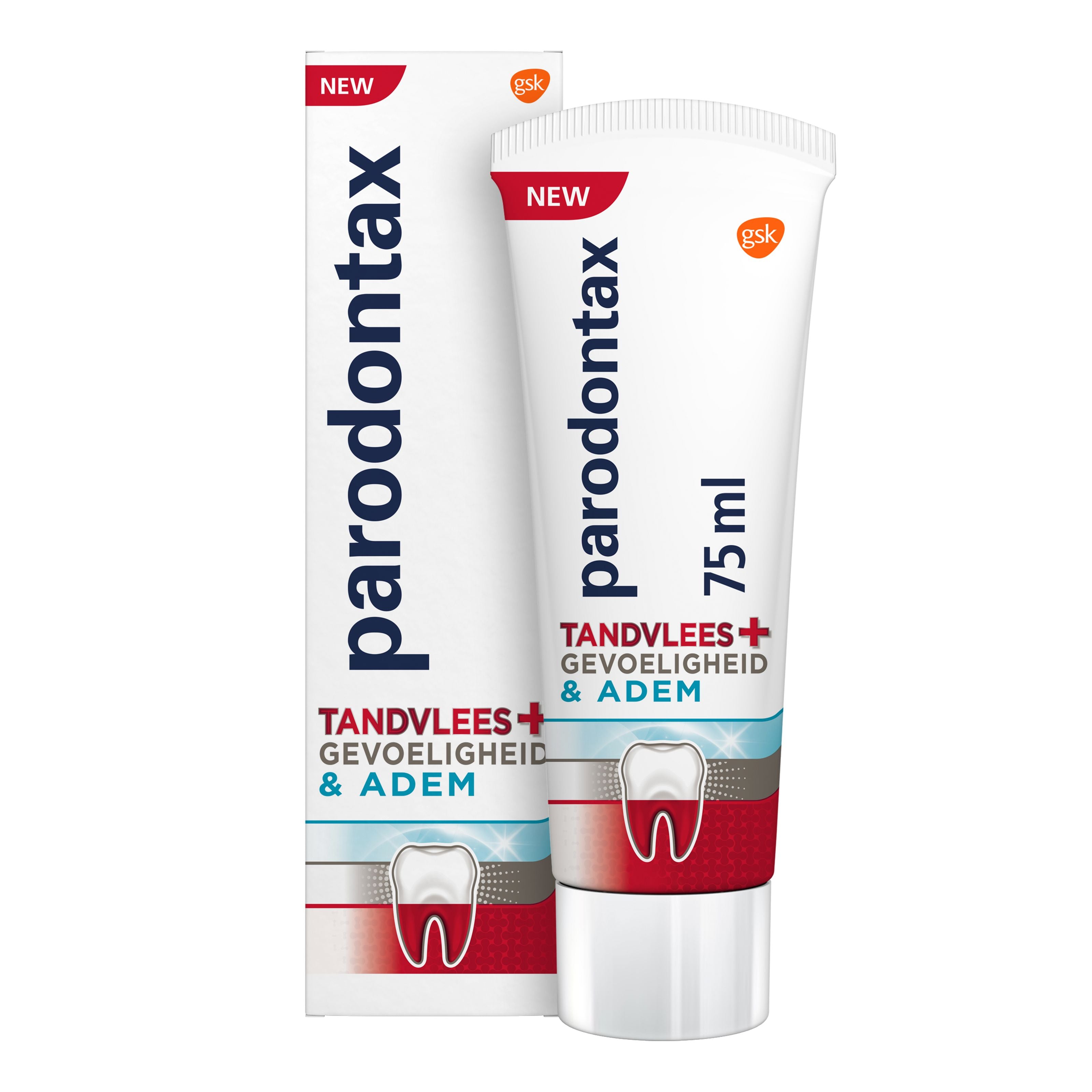 Parodontax Tandpasta tandvlees + gevoeligheid & adem 75 Milliliter