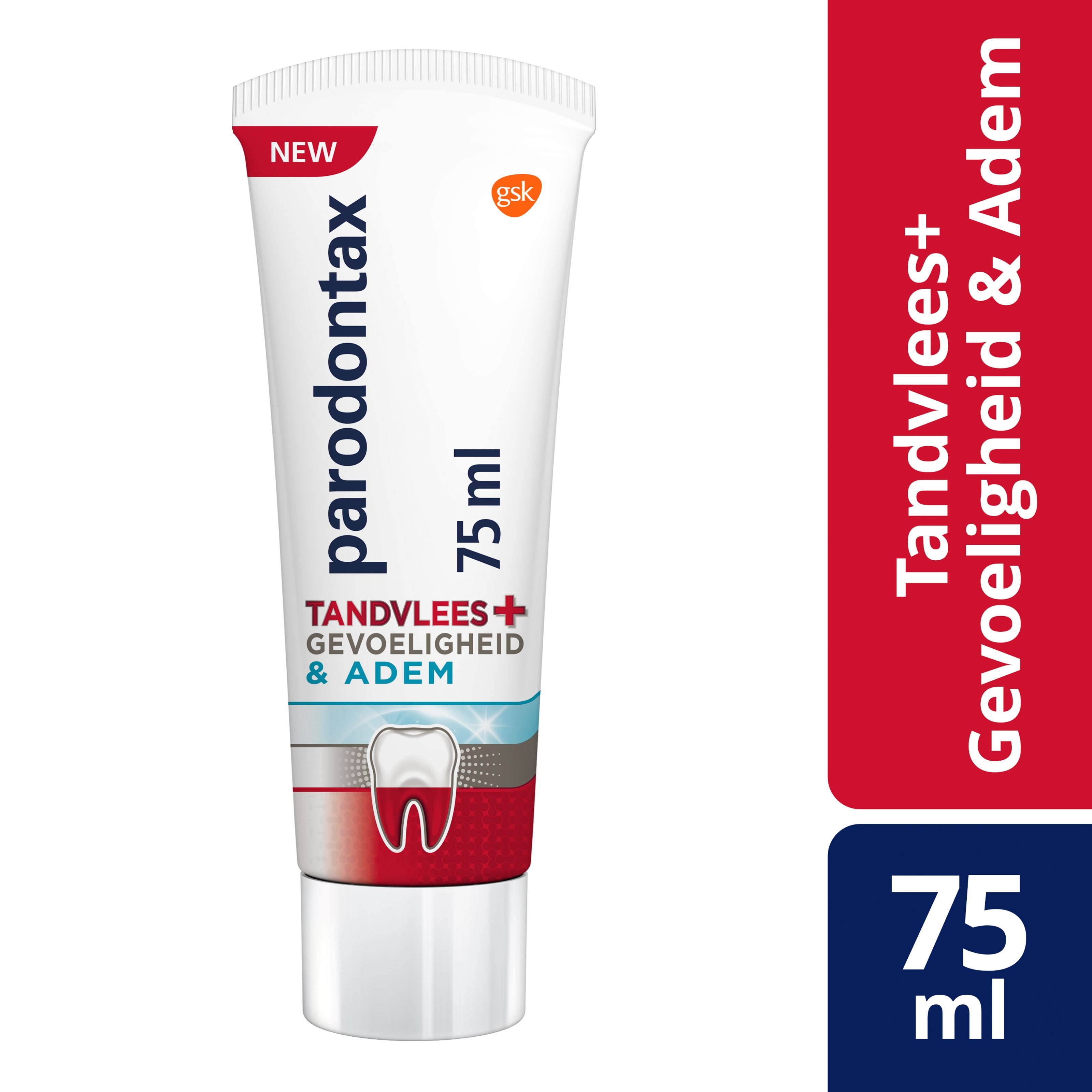 Parodontax Tandpasta tandvlees + gevoeligheid & adem 75 Milliliter