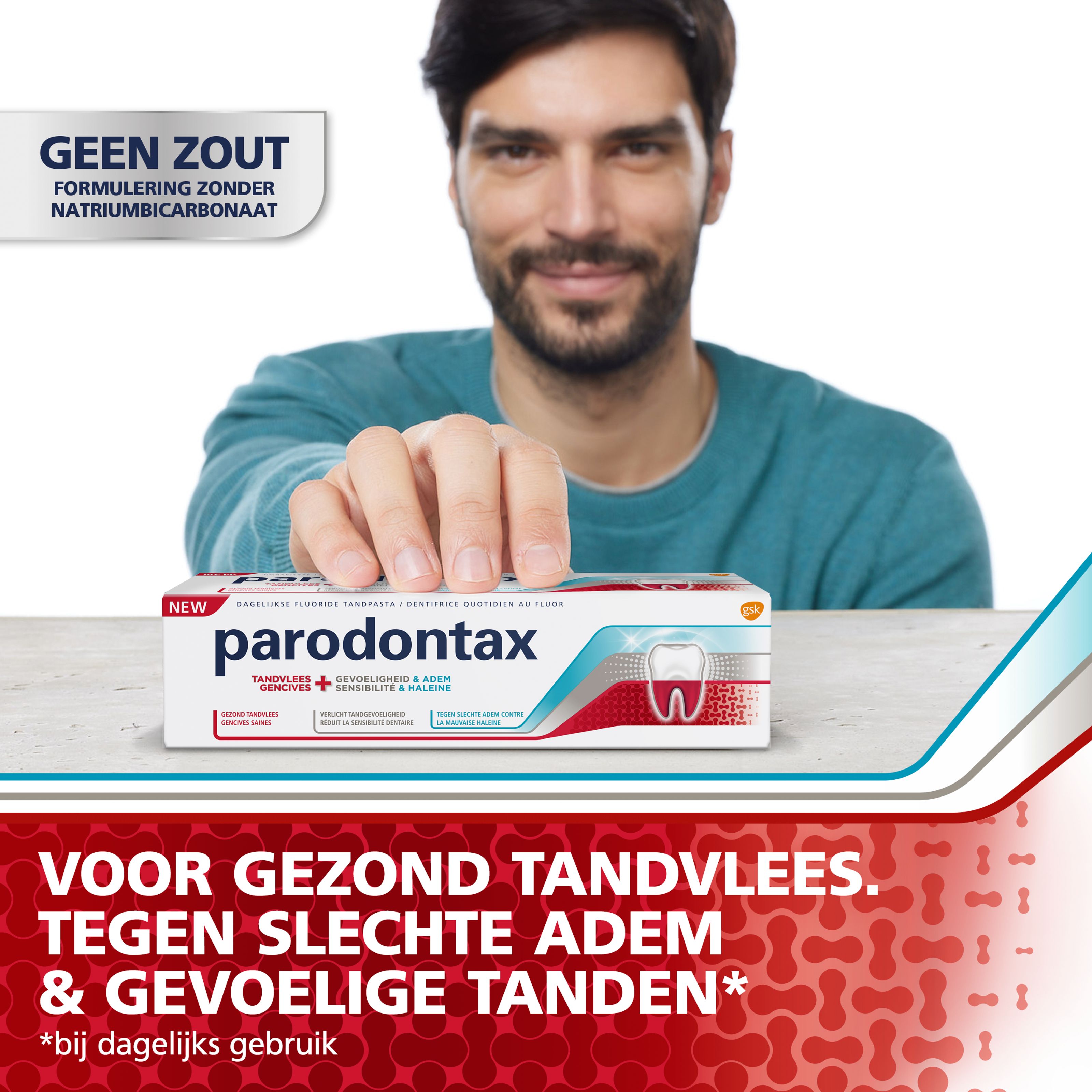 Parodontax Tandpasta tandvlees + gevoeligheid & adem 75 Milliliter