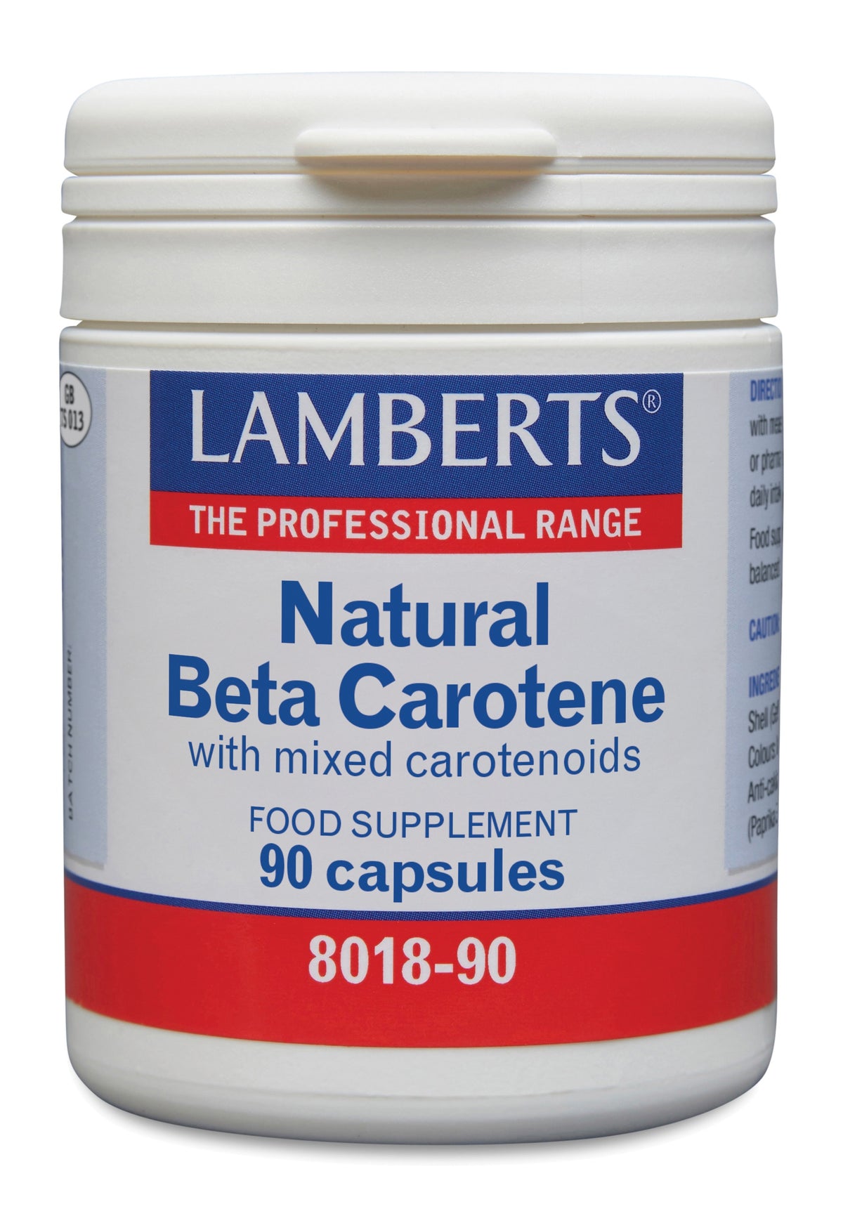 Lamberts Vitamine A 15mg natuurlijke (beta caroteen) 90 Capsules