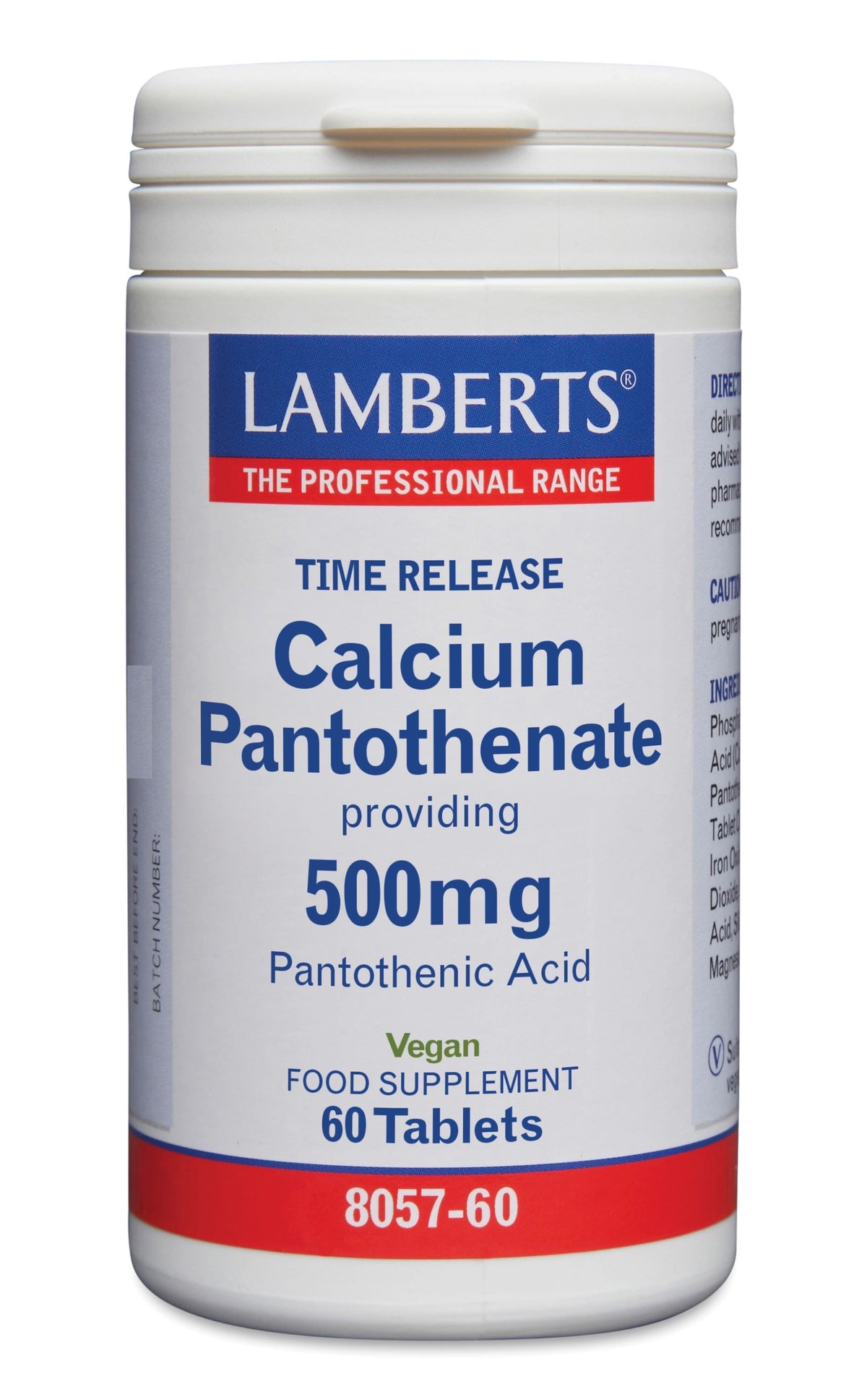 Lamberts Vitamine B5 (calcium pantothenaat) time release 60 Tabletten
