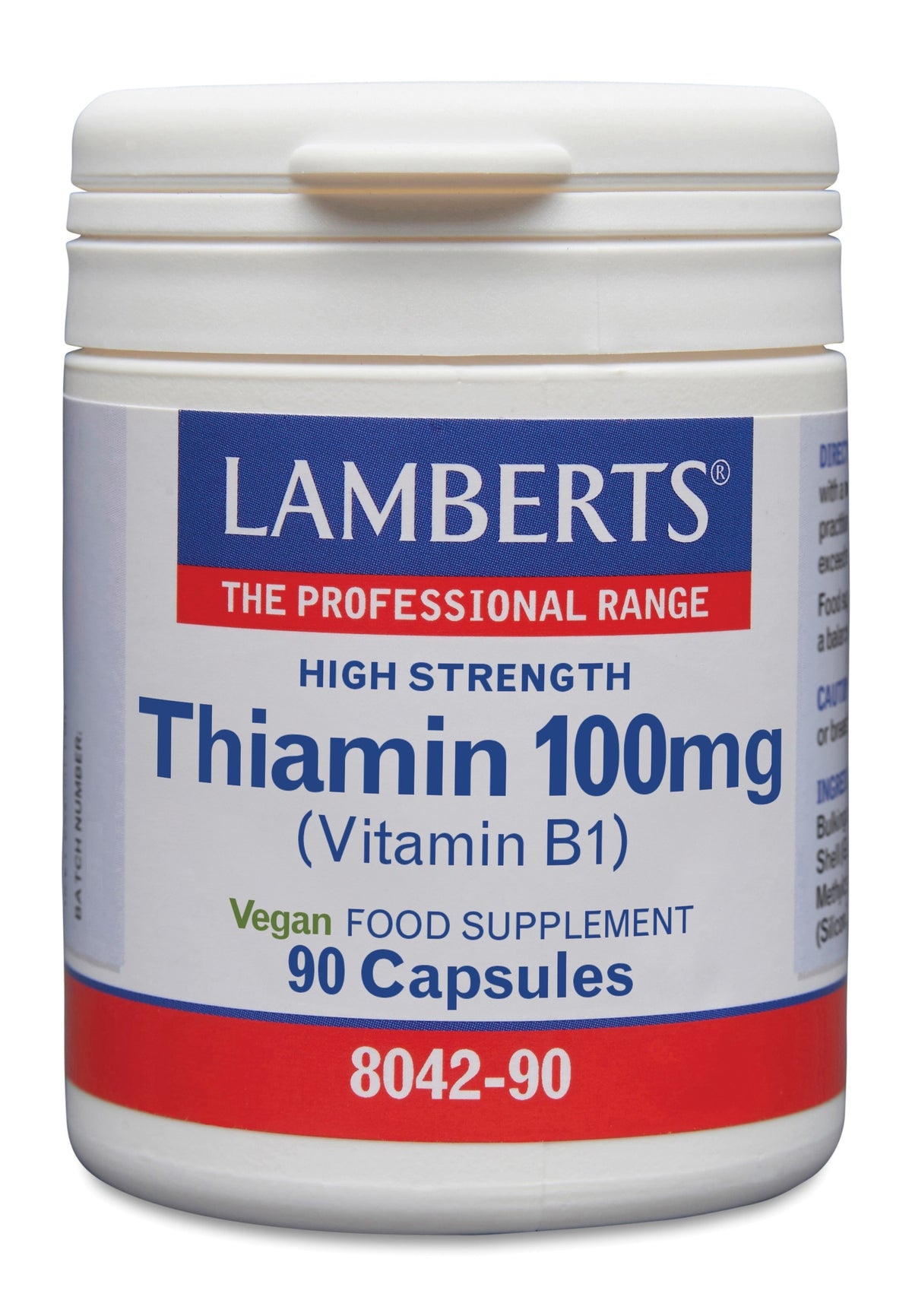 Lamberts Vitamine B1 100mg (thiamine) 90 Vegetarische capsules