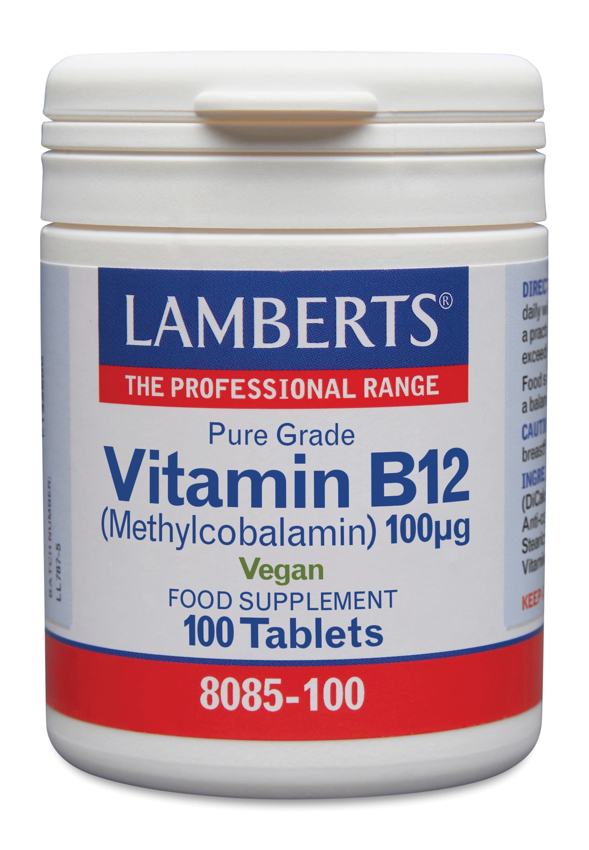 Lamberts Vitamine B12 100mcg (methylcobalamine) 100.00 Tabletten