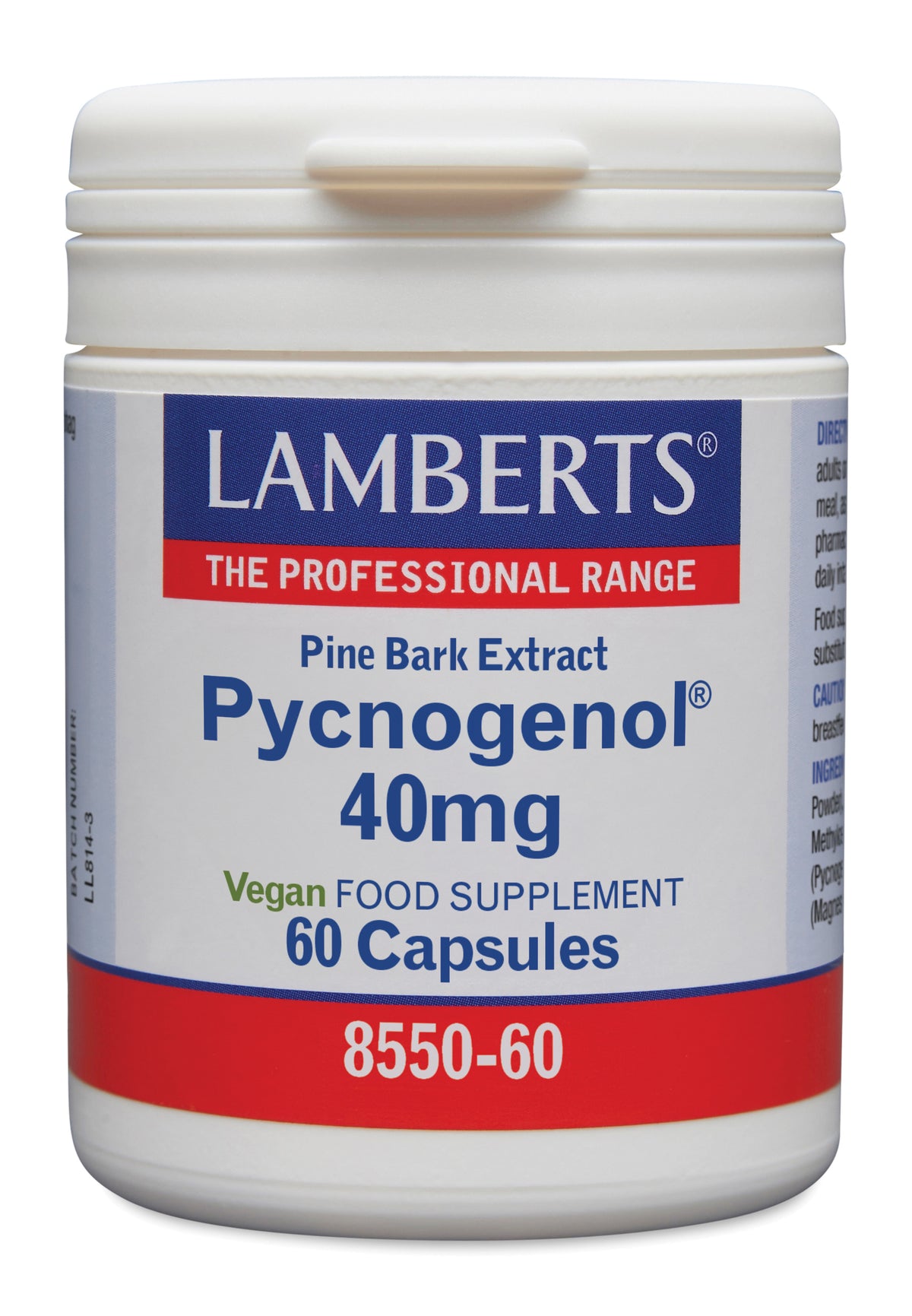 Lamberts Pijnboombast extract (Pycnogenol 40mg) 60.00 Vegetarische capsules